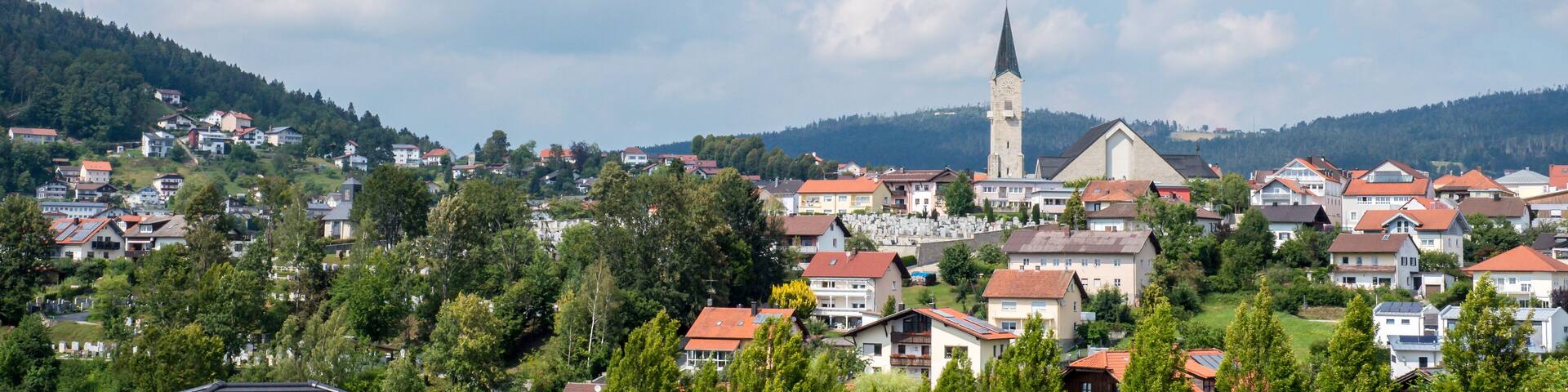 Skyline von Hauzenberg in Niederbayern