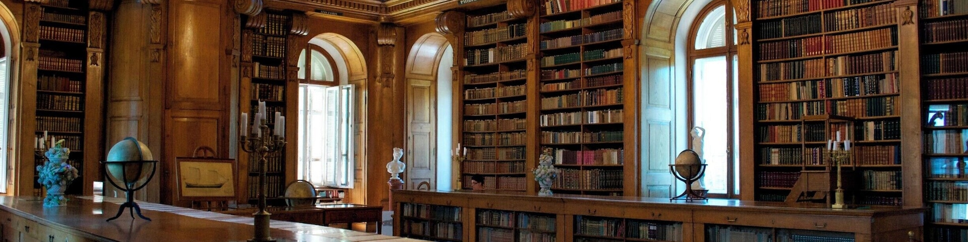 Beautful library in the Festetics Palace - sole intact aristocratic private library - collected by the family for 200 years