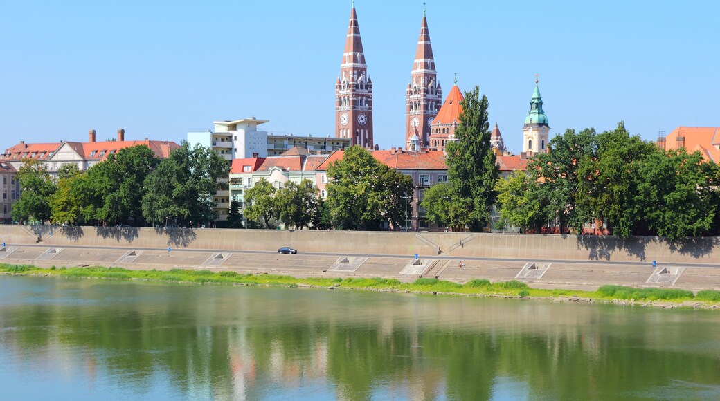 Szeged, Hungary. City in Csongrad county. Cityscape with Tisza river