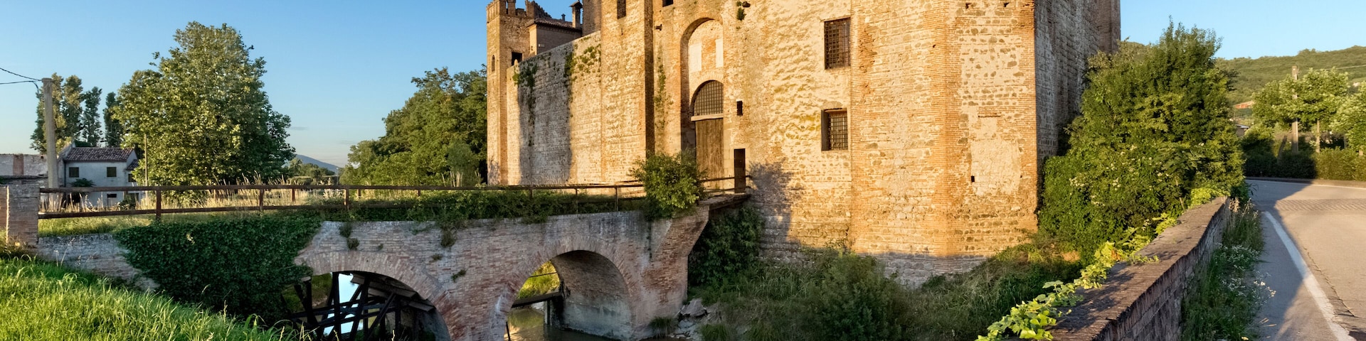 The medieval castle of Valbona in the Euganean hills. Lozzo Atesino, Padova province, Veneto, Italy, Europe.