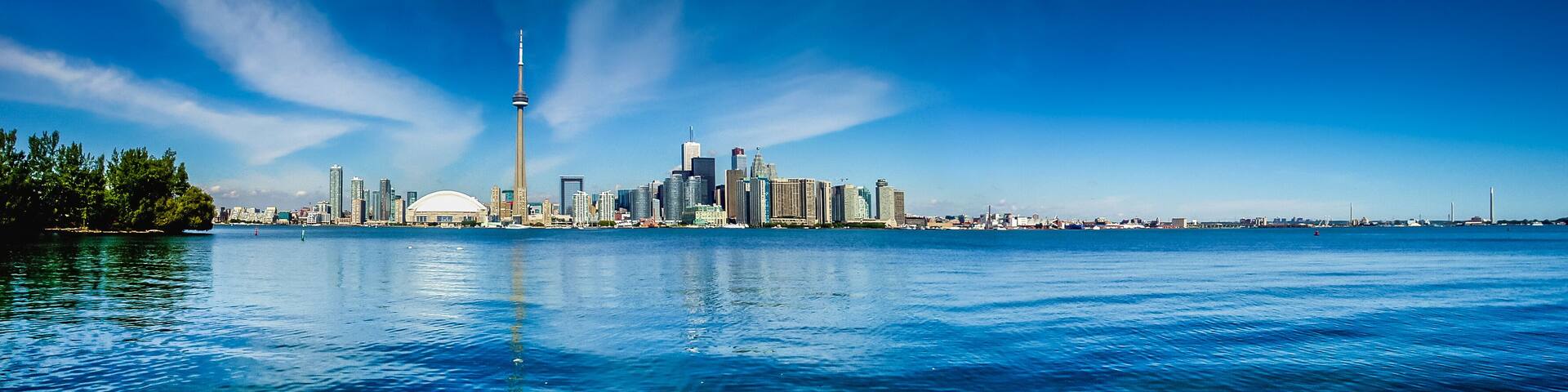 Toronto waterfront skyline panorama, Ontario, Canada