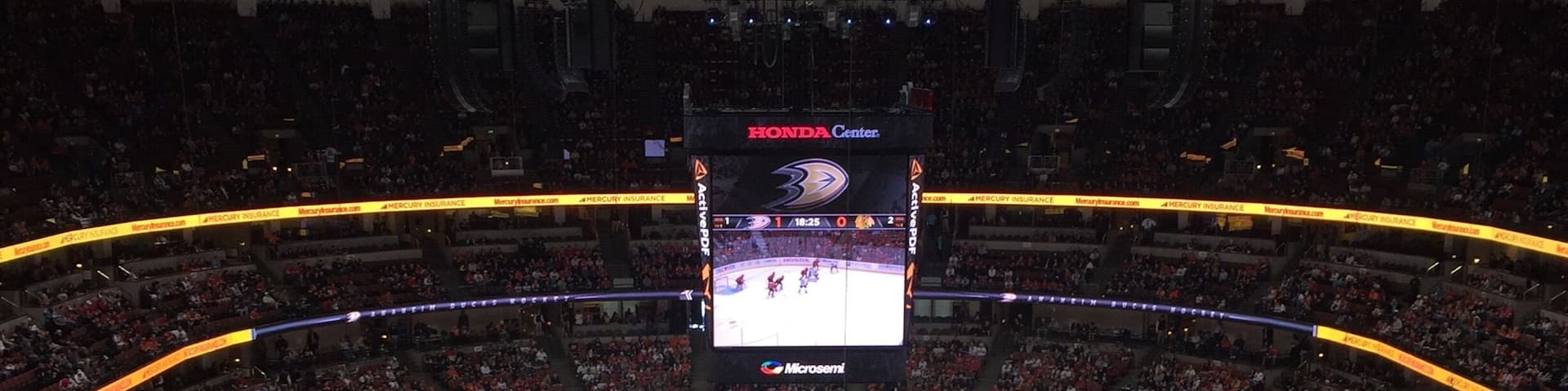 Honda Center, Ducks game vs Blackhawks, taken Nov 2015