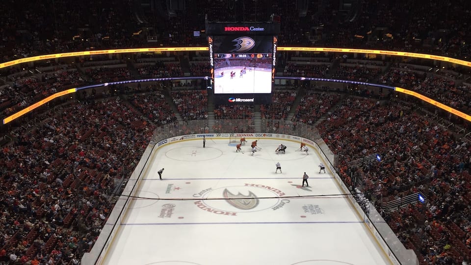 Honda Center, Ducks game vs Blackhawks, taken Nov 2015