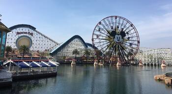 Disneyland Adventure, Paradise Pier, great amusement park, a little less crowded then the larger park.
