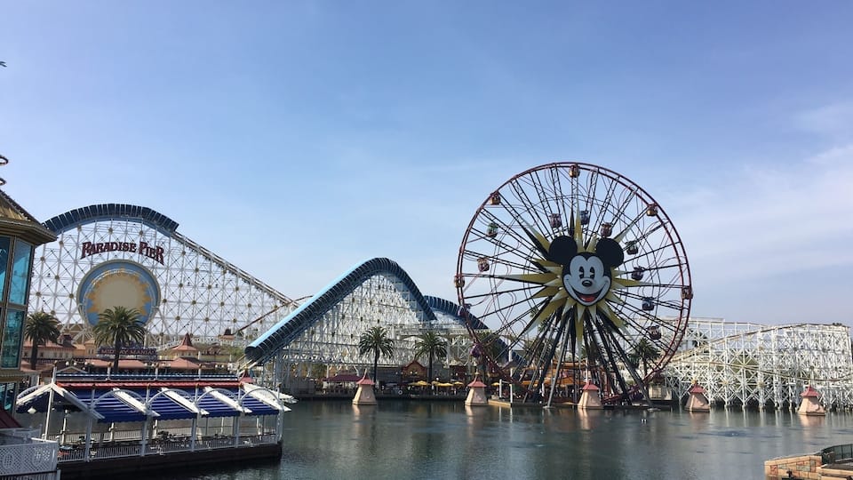 Disneyland Adventure, Paradise Pier, great amusement park, a little less crowded then the larger park.