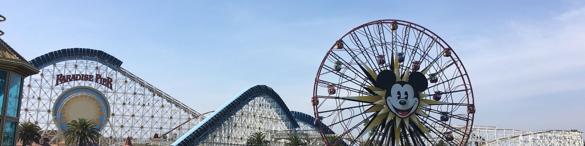 Disneyland Adventure, Paradise Pier, great amusement park, a little less crowded then the larger park.