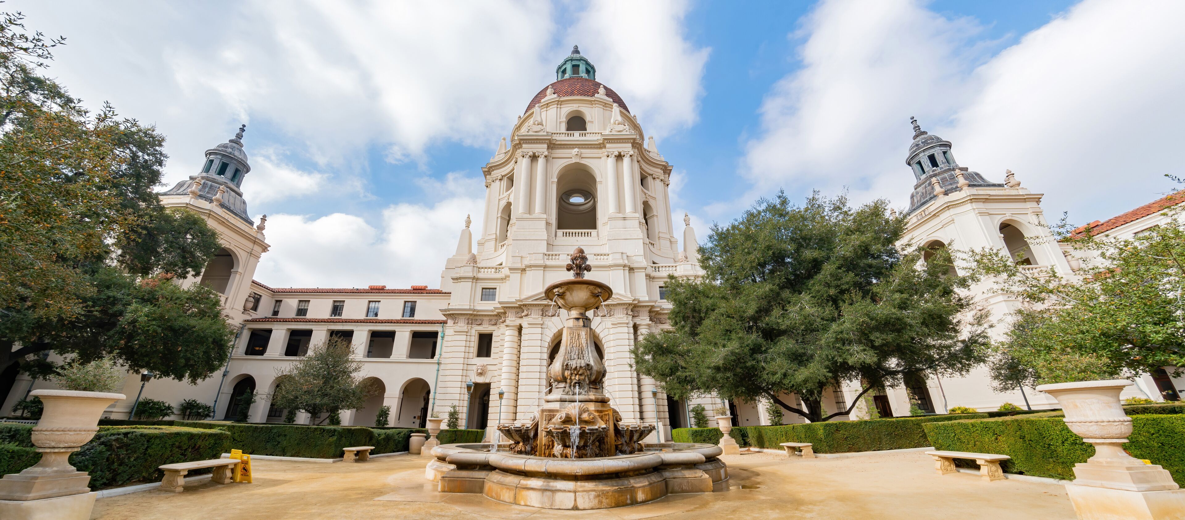 Exterior view of the famous Pasadena City Hall