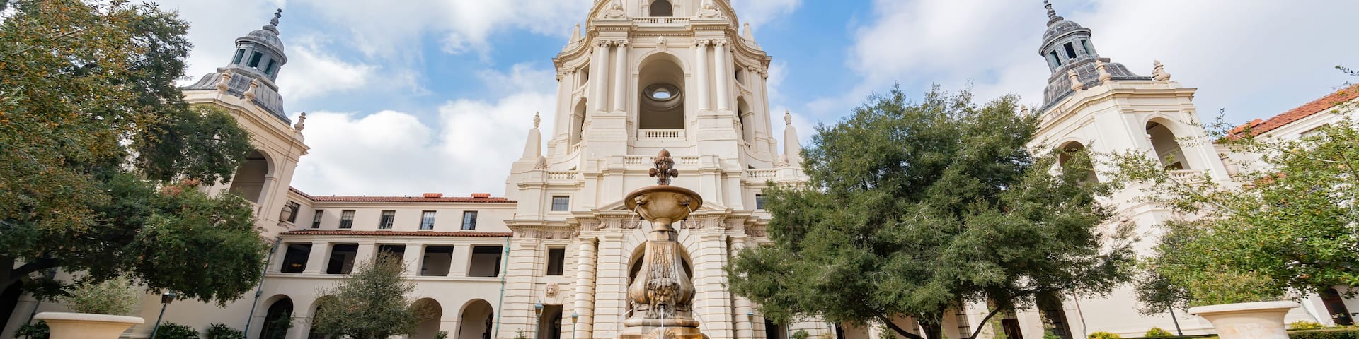Exterior view of the famous Pasadena City Hall