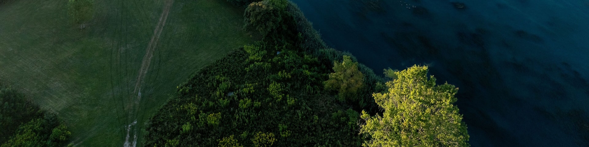 Scenic view of Bois Blanc Island's lighthouse and Detroit River channel into Lake Erie