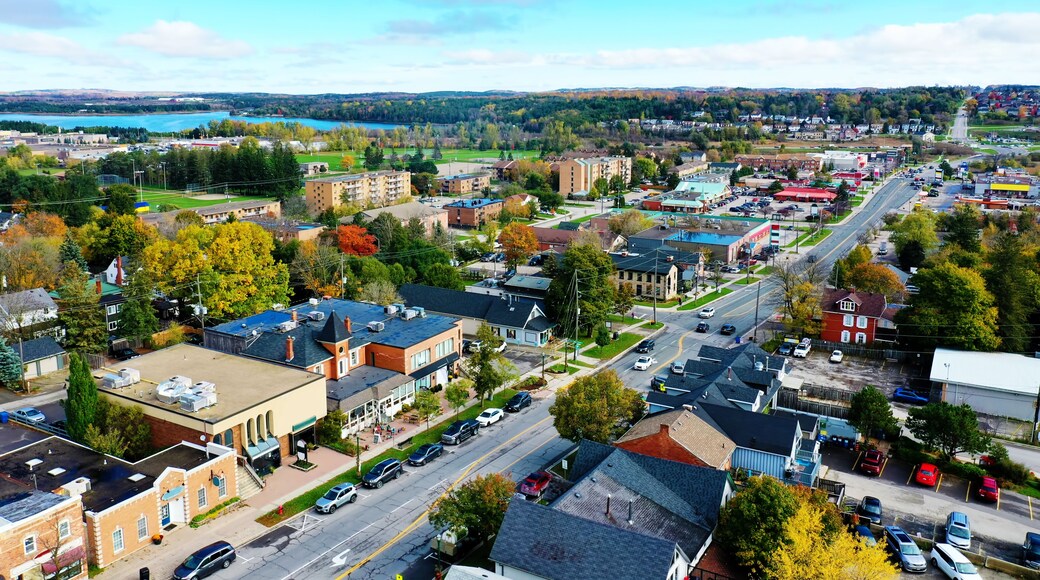Aerial view of Orangeville, Ontario, Canada downtown