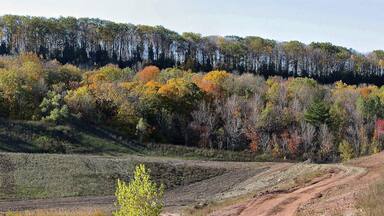 Orangeville, Ontario / Canada - 10/22/2007: Panoramic view of the Niagara Escarpment in autumn