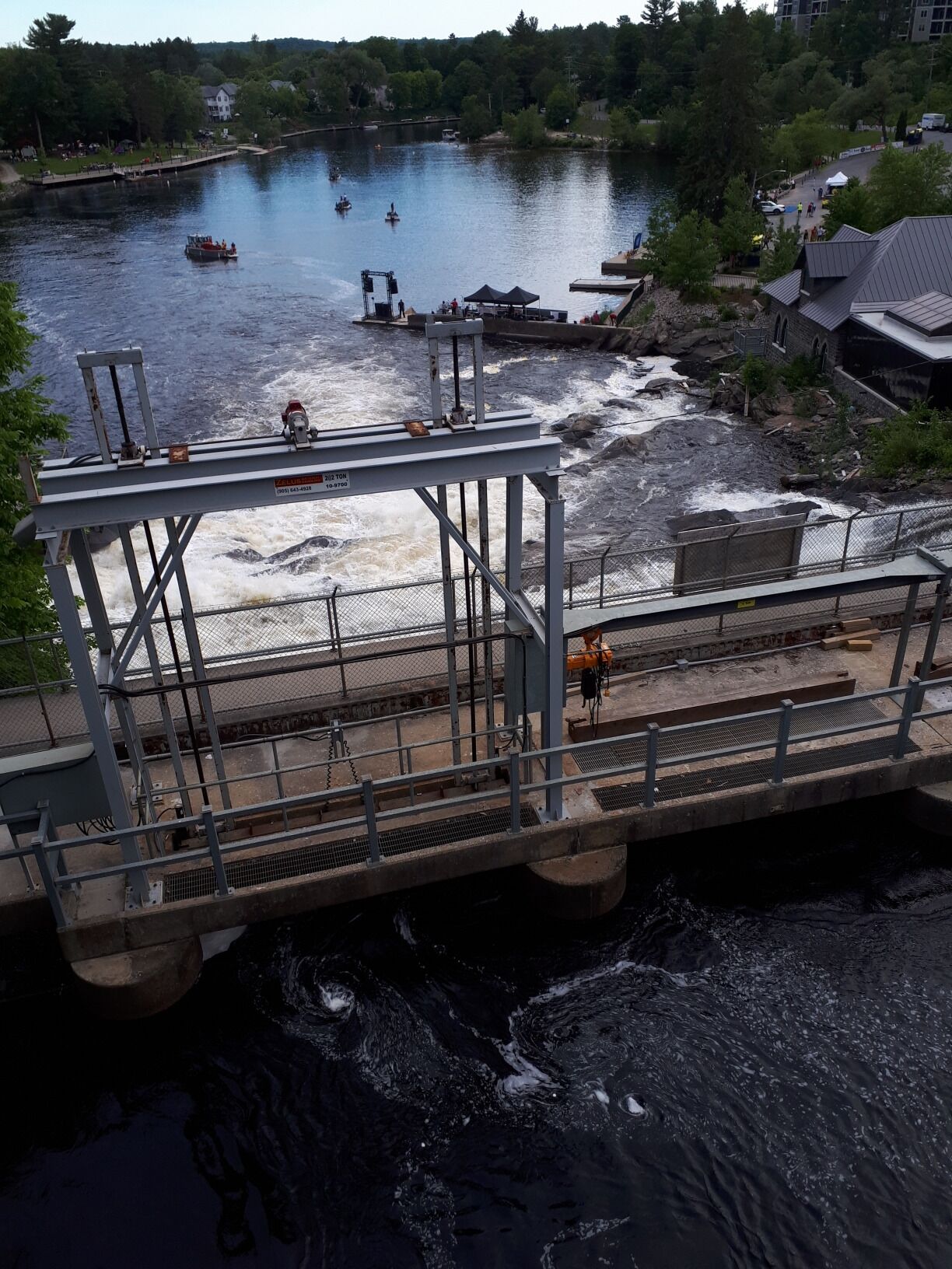 Bracebridge Falls, right in the middle of downtown Bracebridge