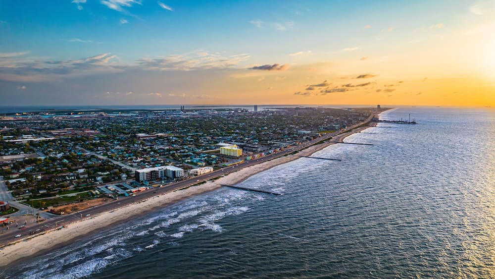 Beach at Galveston Seawall