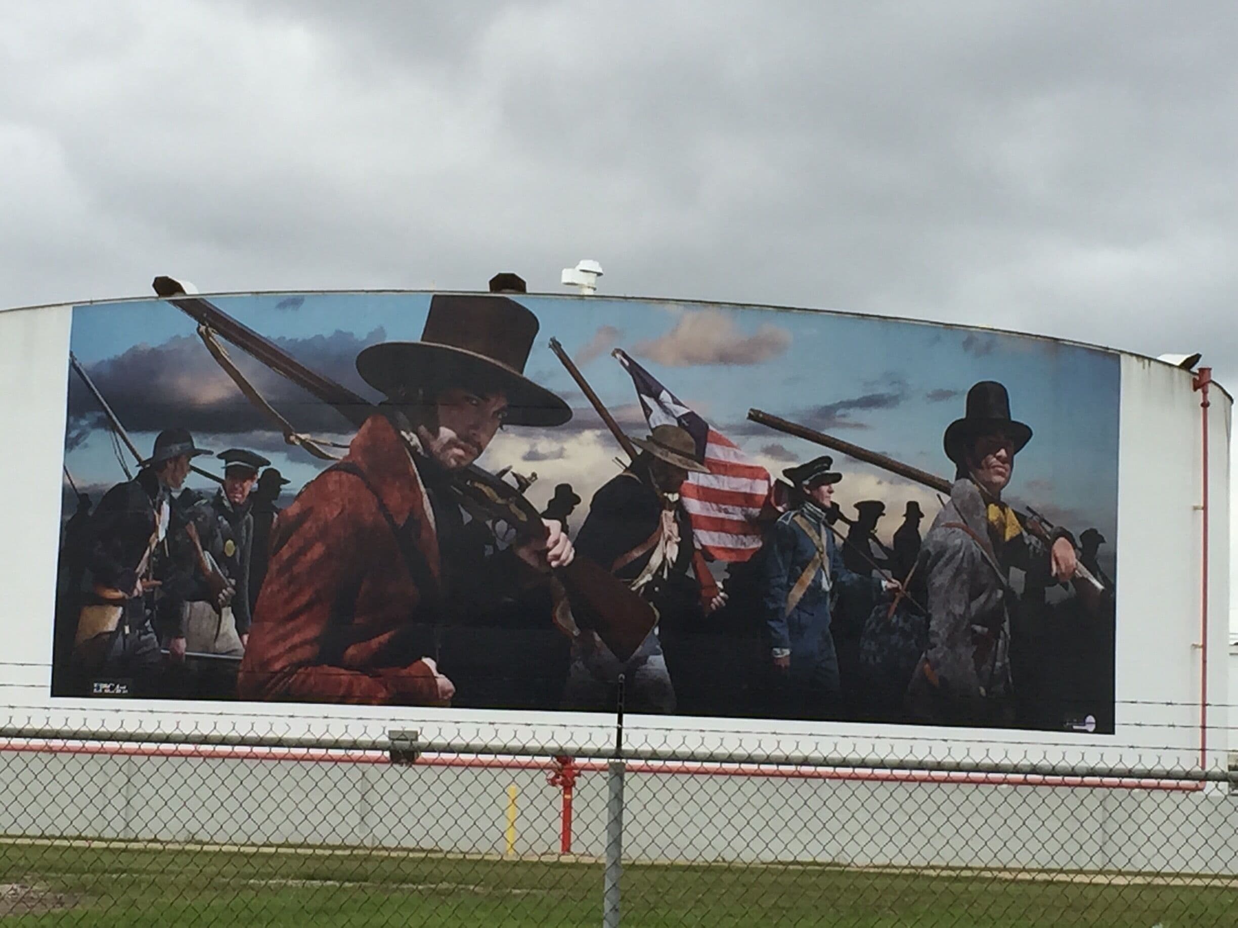Texas proud chemical tanks sport evocative historical murals! 