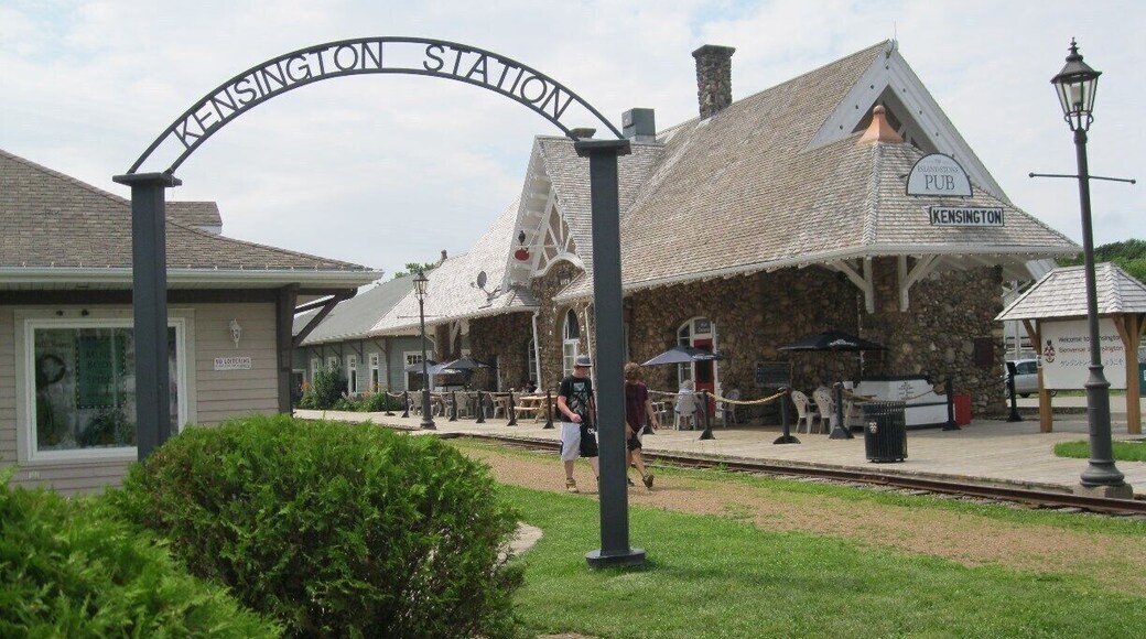 The Kensington station. Great spot for lunch and browsing a huge crafts market. This railway is now used for hiking in the summer and skiing in winter. Runs the length of the island.