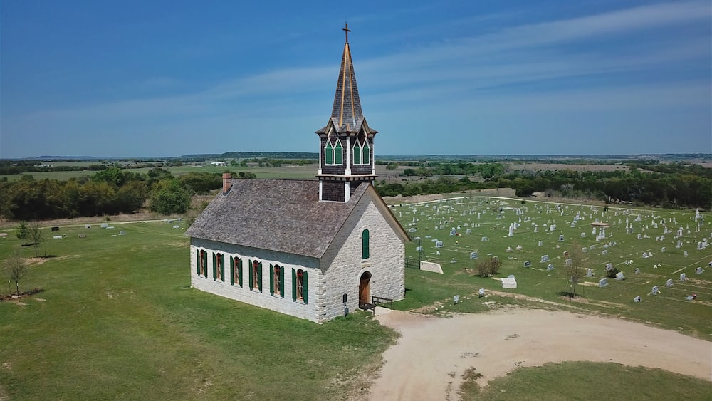 120 year old Norwegian church in Bosque county Texas