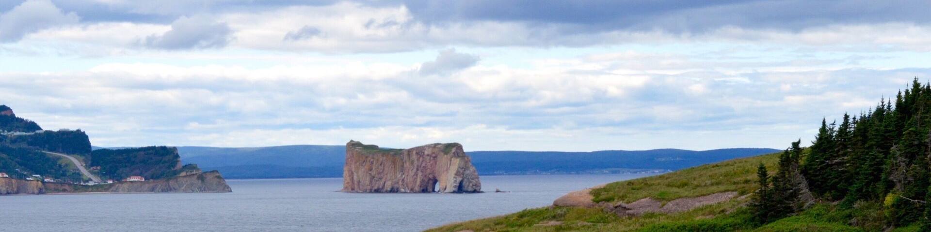 View of Percé from Île Bonaventure, Québec #weekendgetaway #colorful