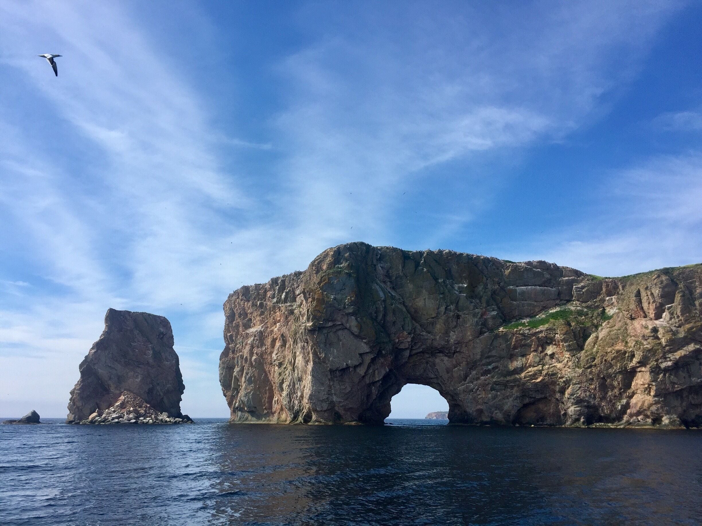 Once attached to the mainland of the Gaspe Peninsula, Rocher Perce' is now one of the areas most recognized icon 
