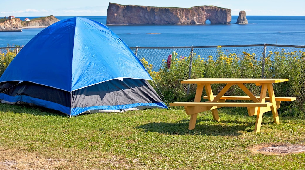 Perce Rock Camping in Gaspe, Quebec, Canada
