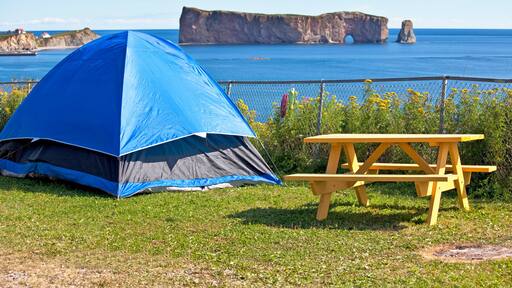 Perce Rock Camping in Gaspe, Quebec, Canada