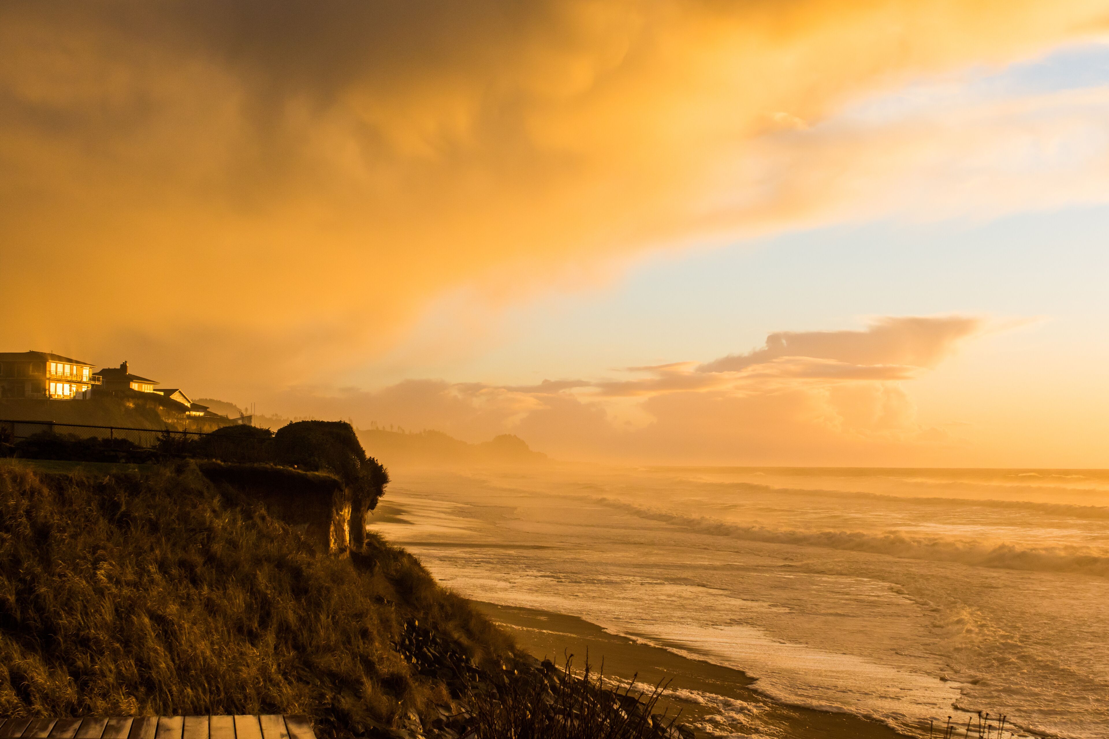 Gleneden Beach Sunset After a Winter Strom