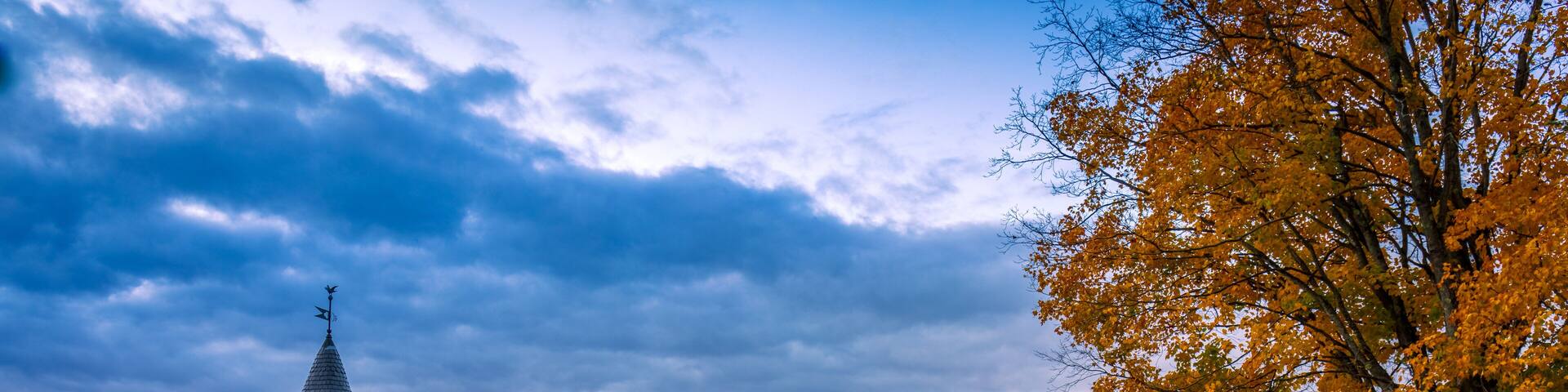 Ste-Agnès Chapel, vineyard of the Eastern Townships in Sutton, Quebec, Canada.