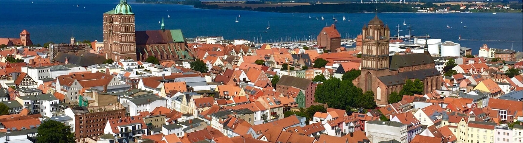 View over the Hanseatic town Stralsund from the tower of St. Mary's church. The old town island is a UNESCO World Heritage Site.
#AboveItAll