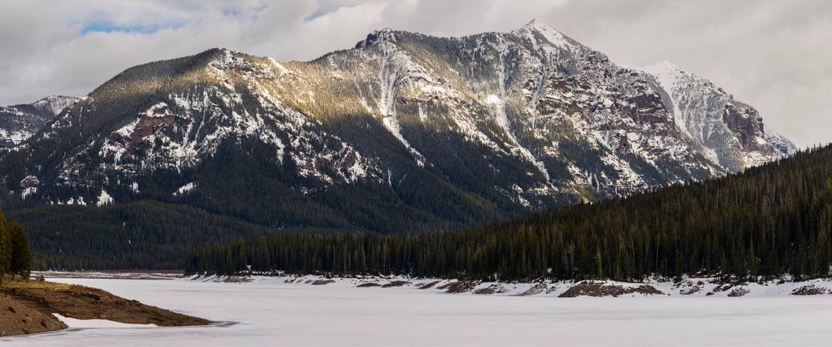Last of the snow from spring 2016 in Montana, dappled light up at Hyalite Reservoir bear Bozeman MT! #BVStrove