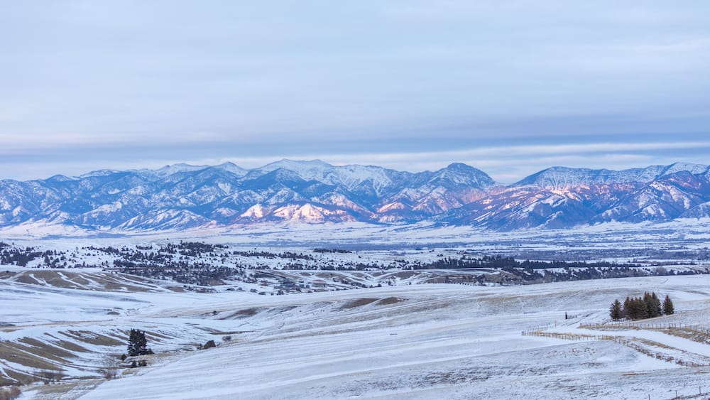 Bozeman Montana Winter Landscape January 2023