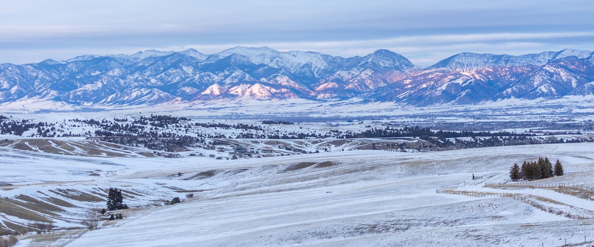 Bozeman Montana Winter Landscape January 2023