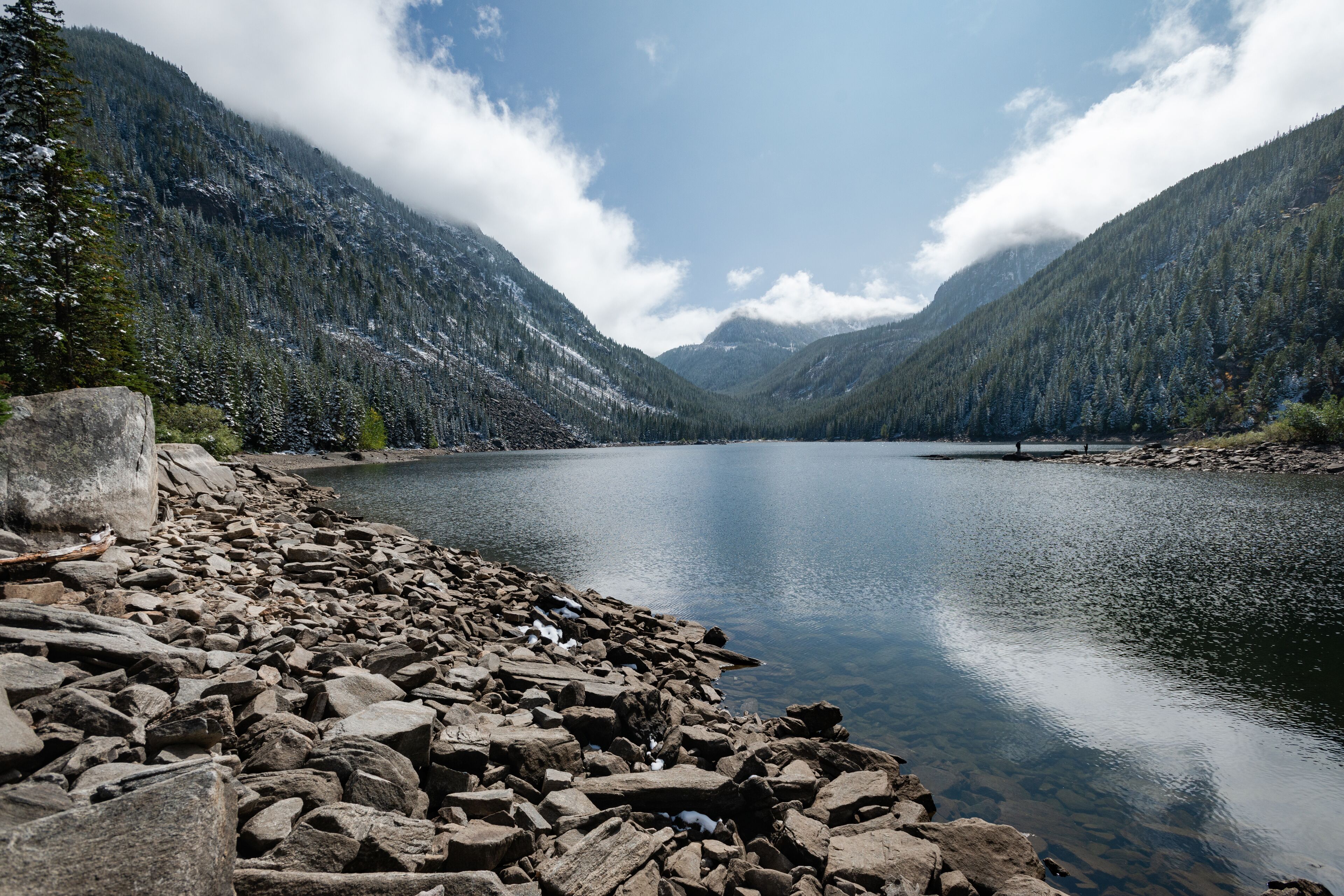 Lava Lake (Cascade Creek) Trail in Custer Gallatin National Forest, Montana. USA. Back to Nature concept.