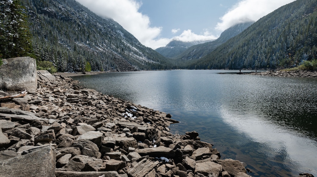 Lava Lake (Cascade Creek) Trail in Custer Gallatin National Forest, Montana. USA. Back to Nature concept.