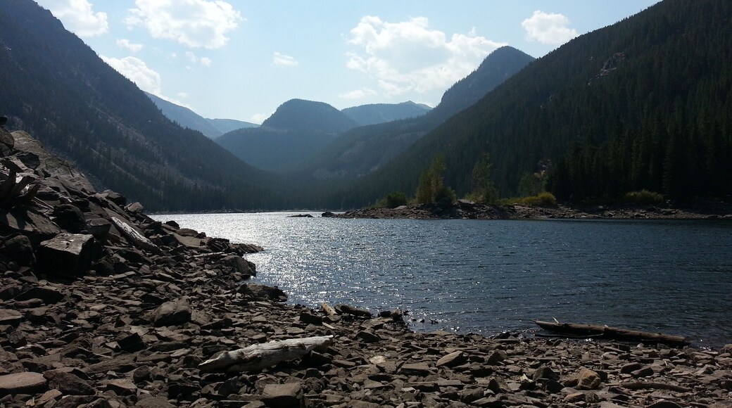 This hike was marked difficult in my trail book for good reason it was very rocky and steep but totally worth it.