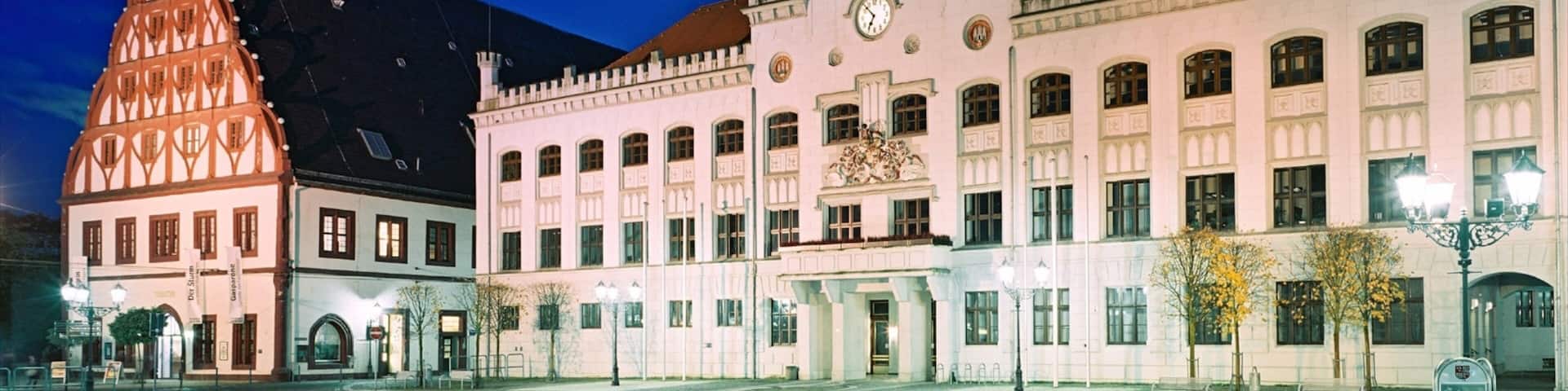 ツヴィッカウ 表示 遺跡, 夜景 と 教会あるいは大聖堂