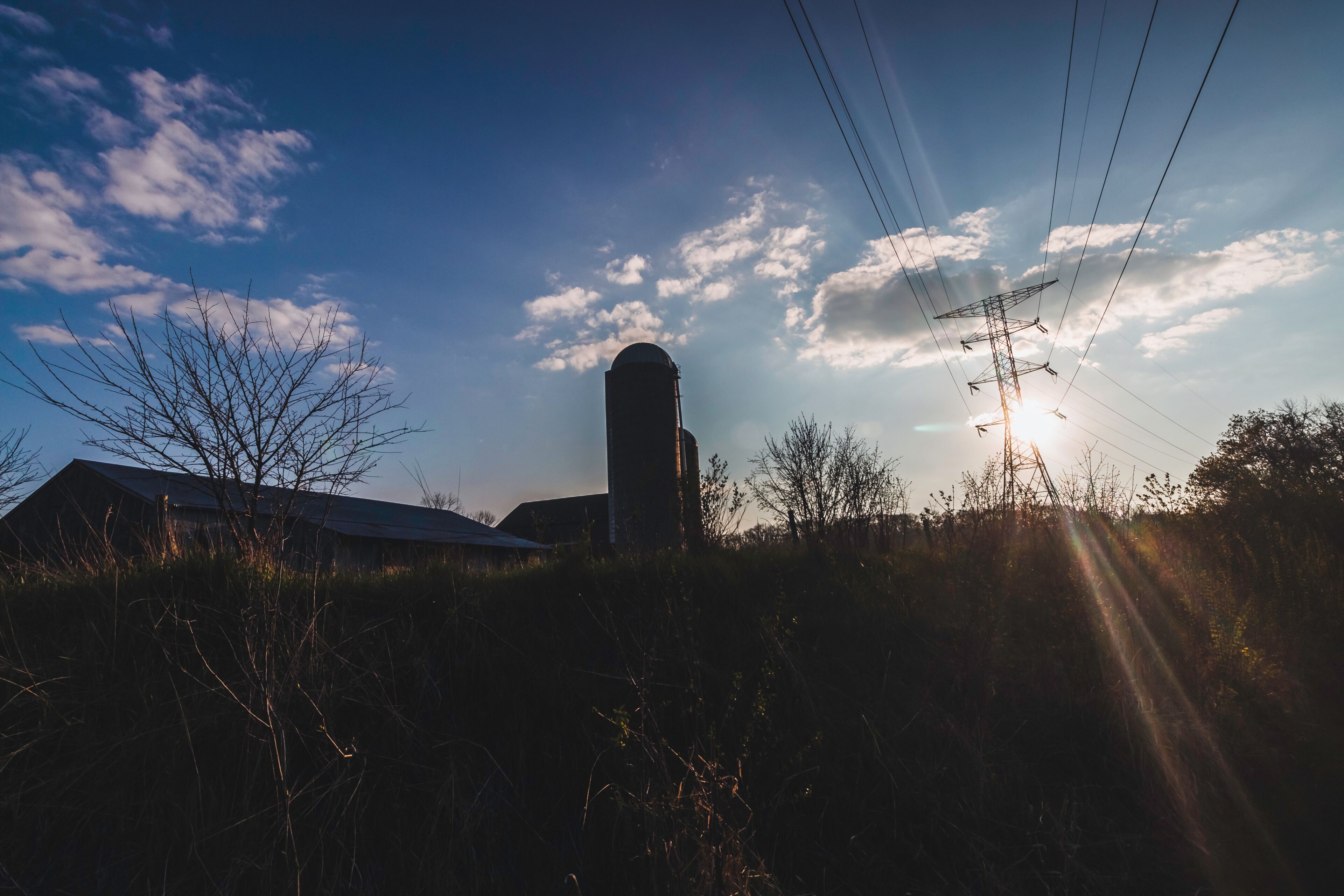 Farm in Rural Wisconsin Near Sunset