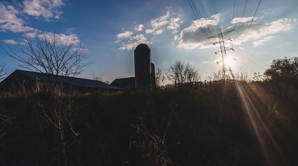 Farm in Rural Wisconsin Near Sunset
