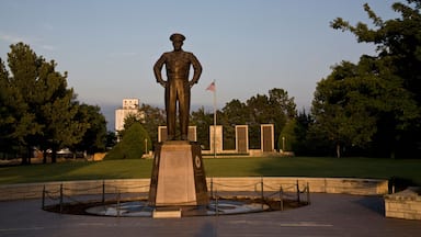 United States, Kansas, Abilene. A monument to Dwight Eisenhower, on the grounds of the Eisehower Center.