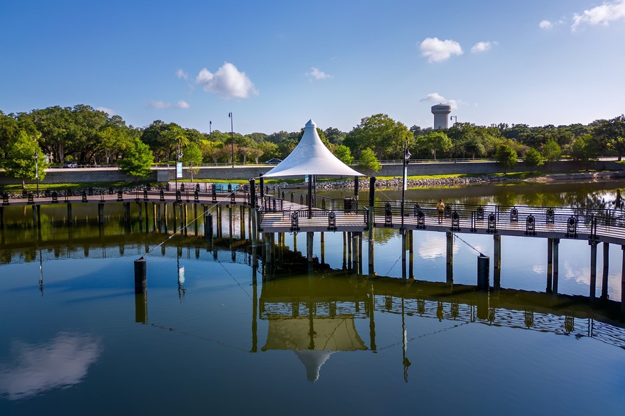 Cranes Roost Park, Uptown Altamonte Springs, Florida, USA. May 13, 2023. (North of Orlando, FL)