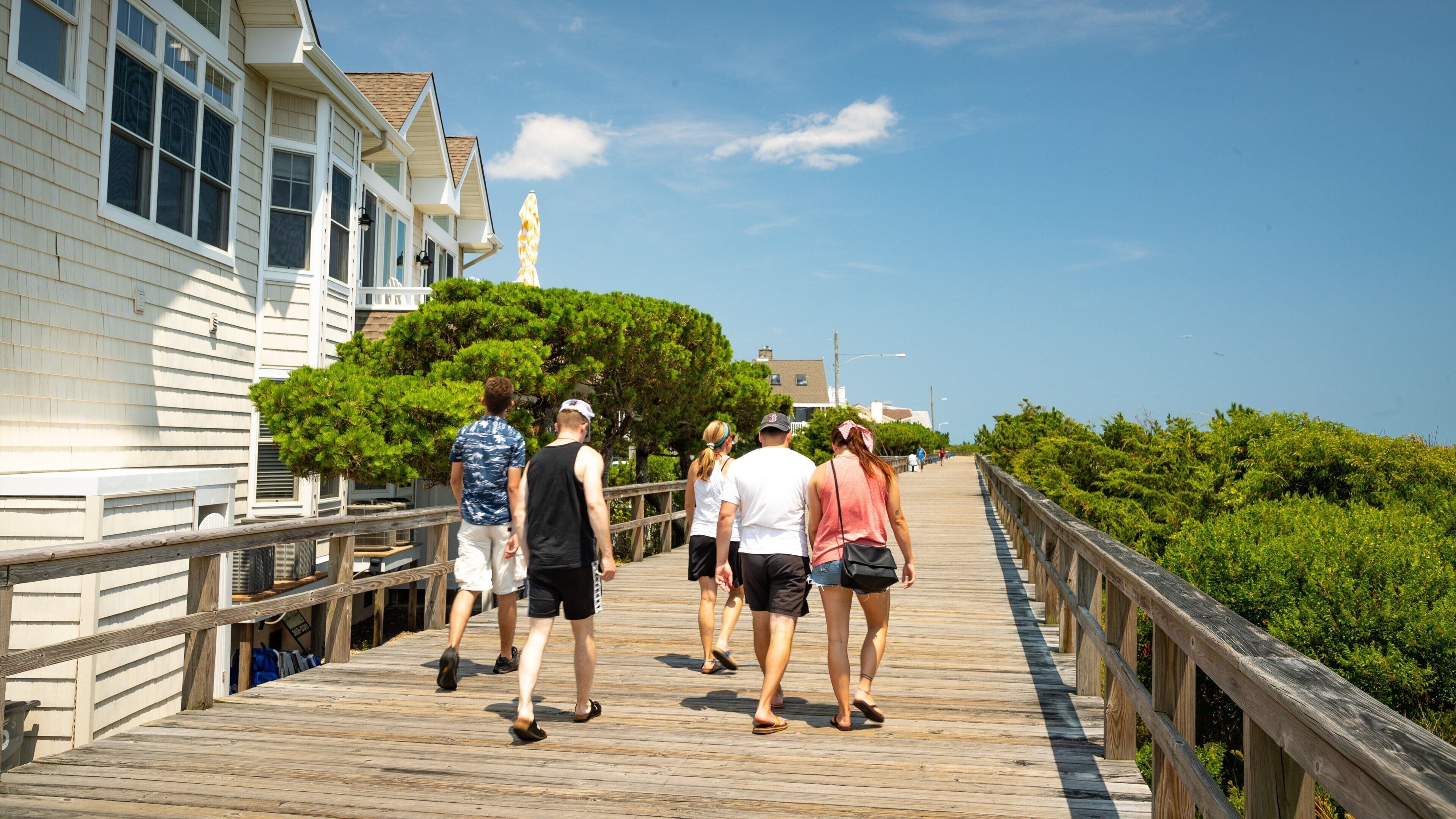 Avalon featuring a bridge as well as a small group of people