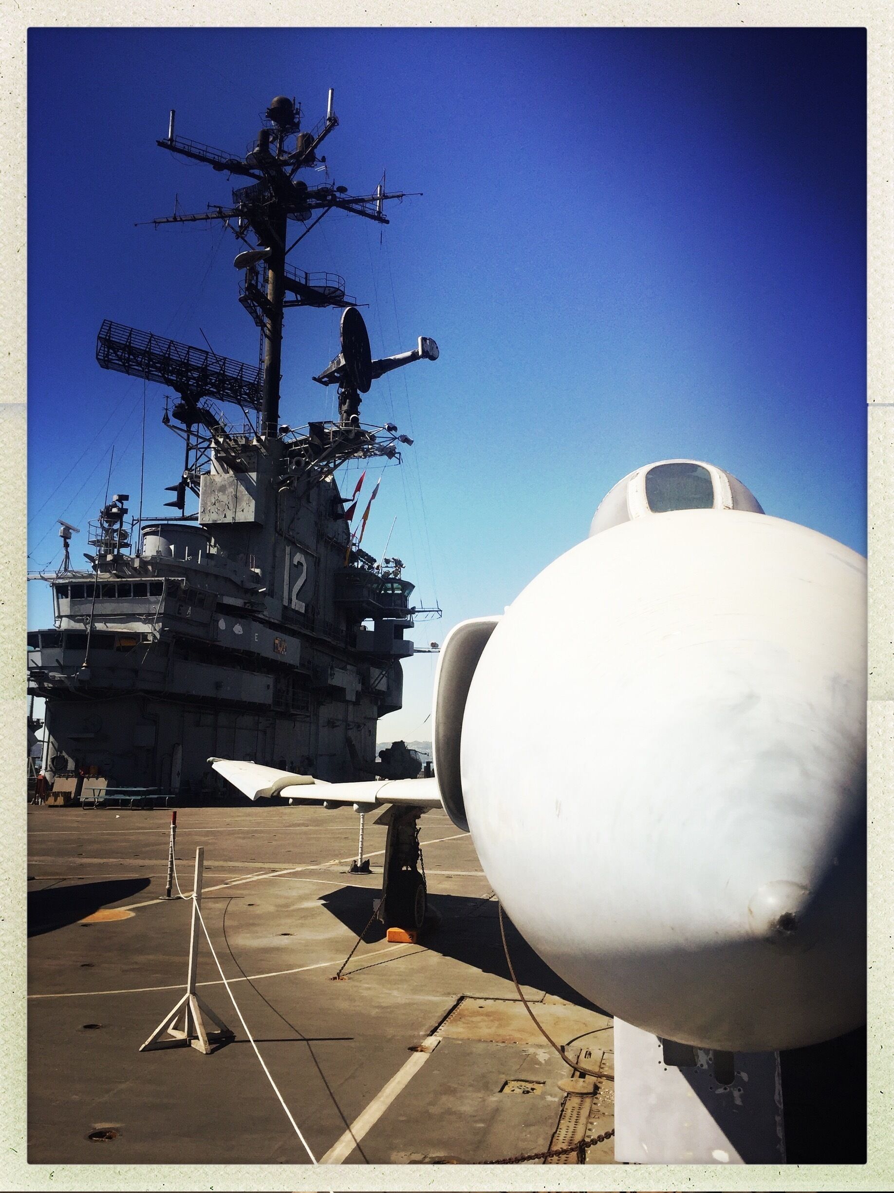 Flight deck on the USS Hornet