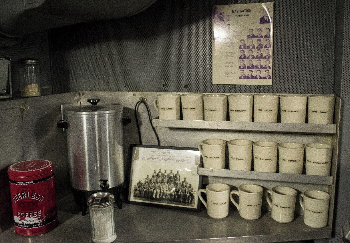 Can't start the day without some coffee! Everyone had their coffee cup.