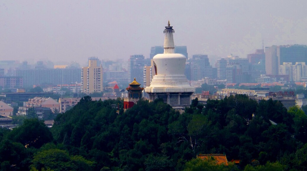 White Dagoba in Beihai Park as viewed from Jingshan Park artificial hill.