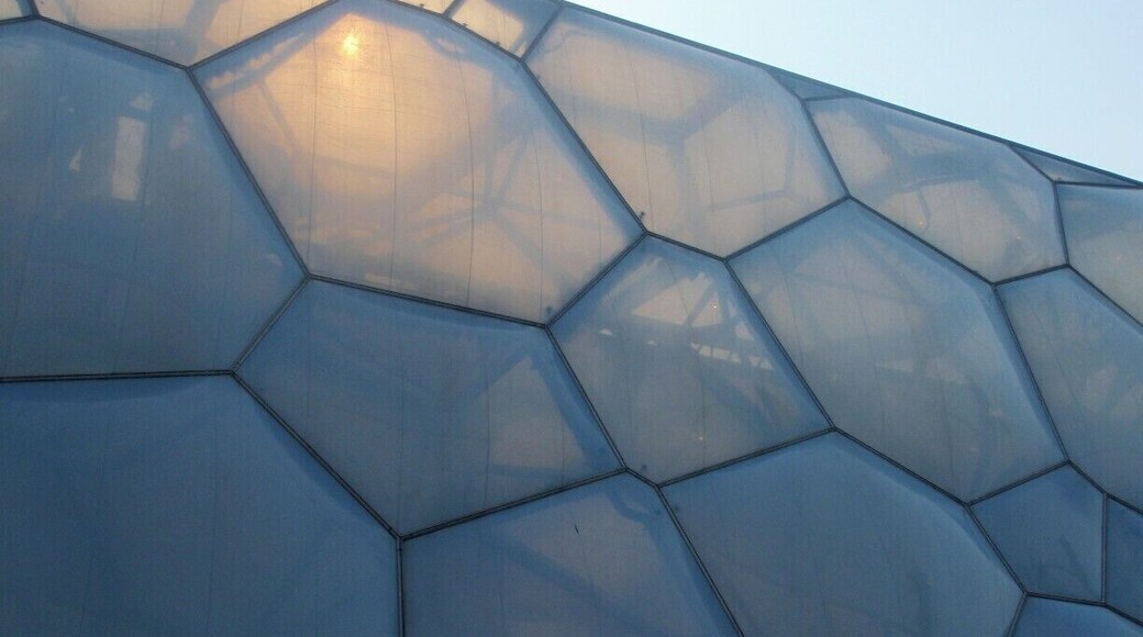 Interesting architecture at the Water Cube.