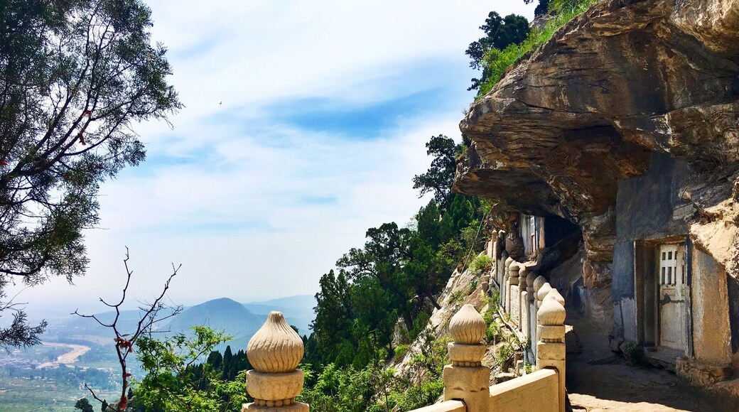 This is the amazing Stone Sutra Mountain which is a part of the Yunju temple. There are hidden caves with relics of Buddha and an incredible view. It is said to be the heart of the lotus flower - definitely worth the hike!