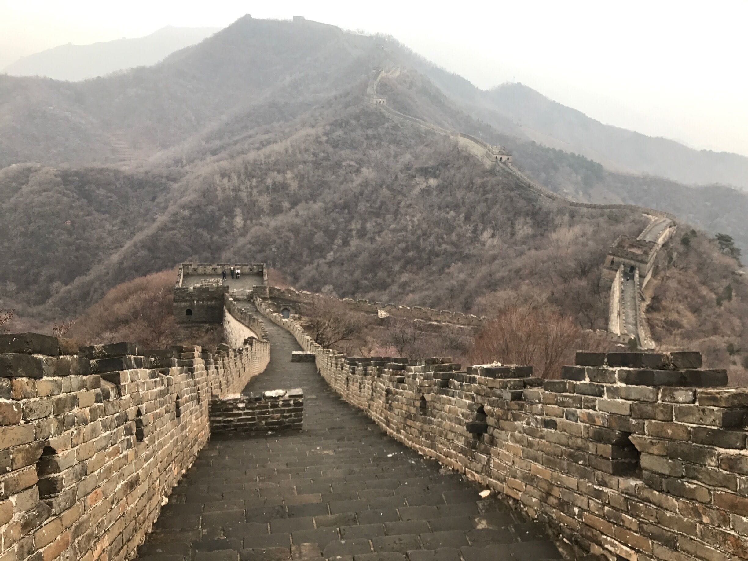 The Great Wall. We hiked the unrestored section through to the more restored section. So huge and just goes on as far as the eye can see. 