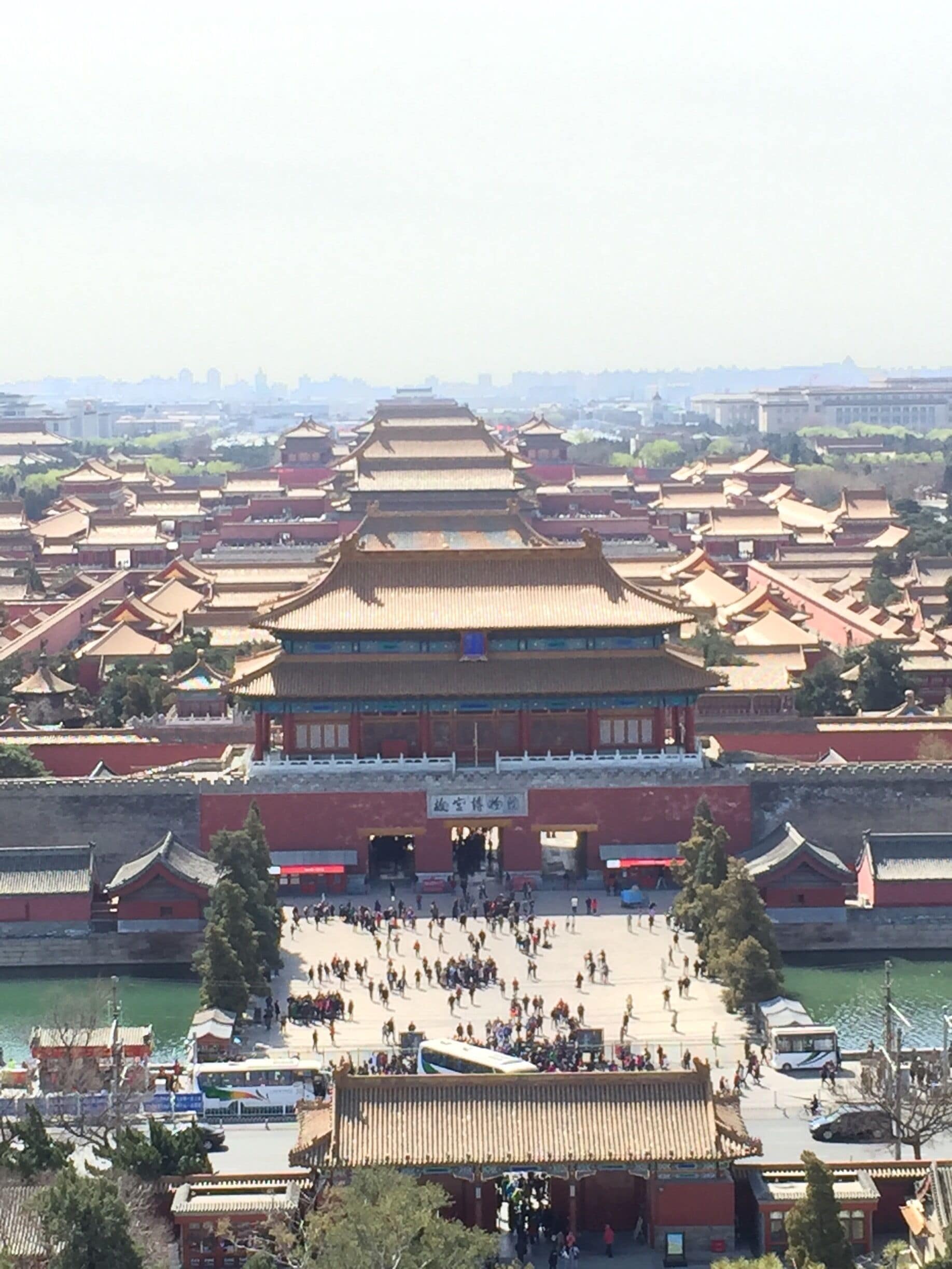 Forbidden city shot from Jingshan Park 