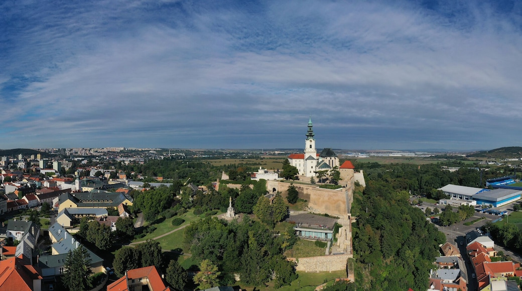 Aerial view of the castle in the city of Nitra in Slovakia