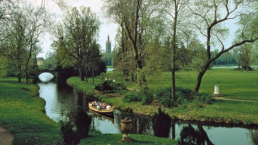 Dessau-Rosslau which includes boating, landscape views and a park