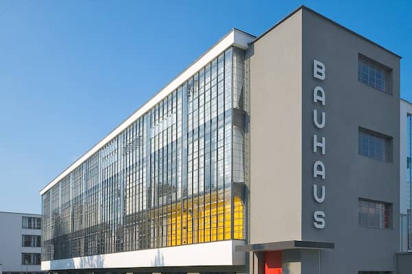 Dessau-Rosslau which includes cbd, modern architecture and signage