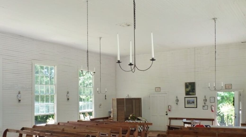 Lovely wooden church in the wildwood